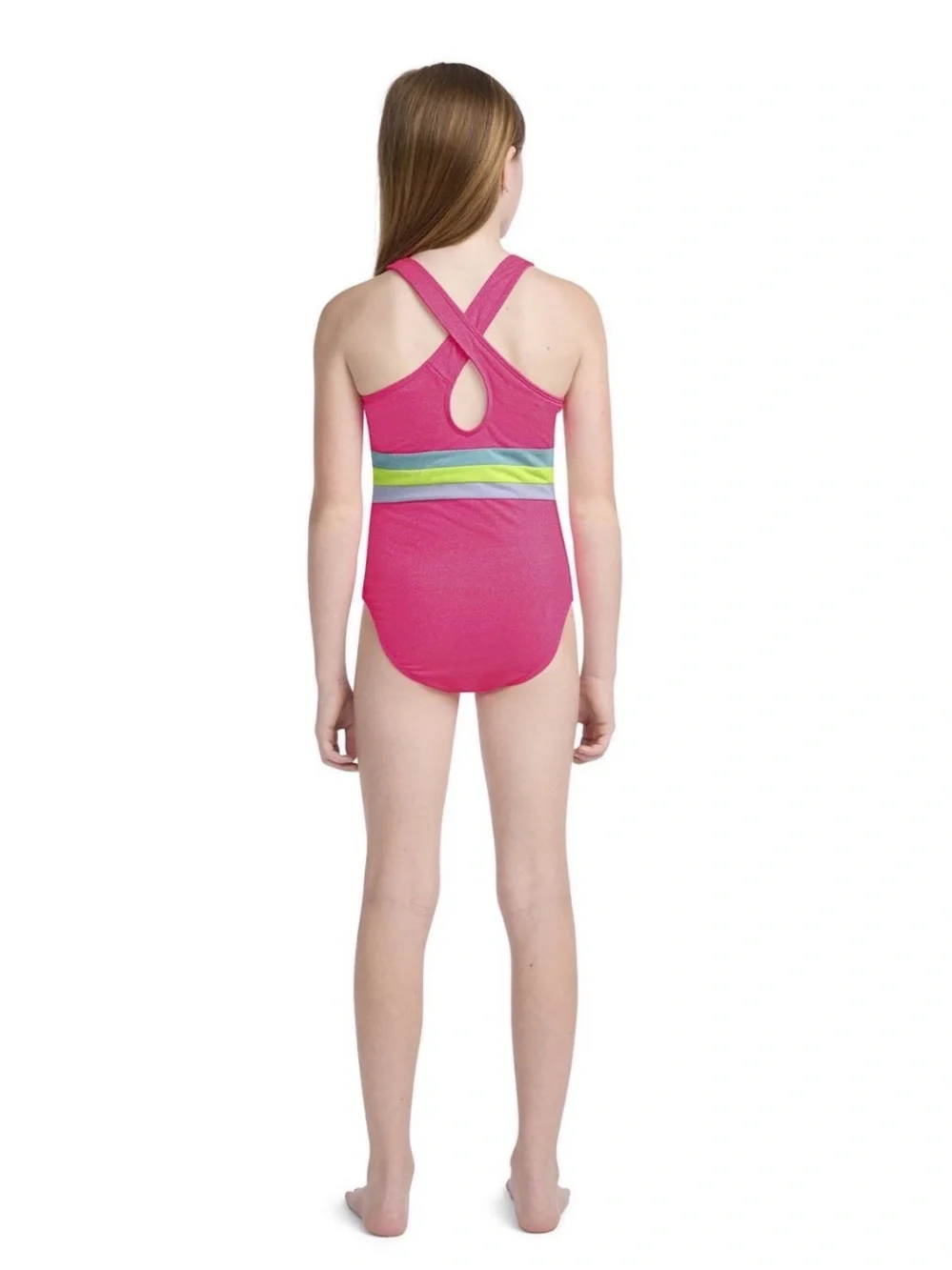 Girls' Hurley One-Piece Shimmer Hyper Pink Swimsuit XXL 18/20 NWT